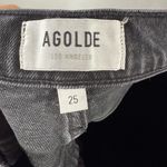 AGOLDE  Riley High Rise‎ Straight Crop Jeans in Panoramic Black Size 25 Photo 6