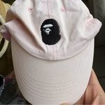 RARE Bape Vintage Ape Head Embroidered Baseball Hat Light Pink Bathing Ape Dad Photo 1