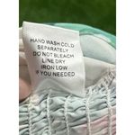 Apeach Tropical Peasant Puff Sleeve Stretchy Crop Top Summer Boho Medium Pink Photo 3