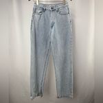 We Wore What Slit Hem Jean in Blue Light Wash Size 27 Photo 2