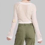 Wild Fable Off White Crotchet Crop Top(Size XS) Photo 1