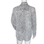 J Crew Shirt Womens Small Navy White Oncilla Print Button Up Work Casual Preppy Photo 3