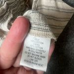 Cotton Candy LA Women Small‎ Striped Adjustable Strap Distressed Hem Crop Top Tan Photo 3