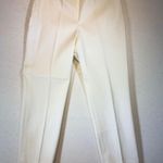 J.McLaughlin Womens Cream Cotton Straight Leg Tailored Cropped Pants Size 10 White Photo 0