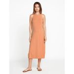 Volcom  Stonelight Clay Peach Orangey Racerback Midi Maxi Dress XL Photo 5