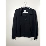 Stars Above Quilted Pullover Sweatshirt in Black Sz Large with Front Pocket Photo 4