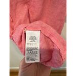 J.Crew Pink Linen Blend Puff Sleeve Tie Neck Blouse Top Size 4 Photo 3