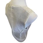 Handmade Suede Crochet Lace Beige/Cream RARE Boho Chic Vest Size Small Photo 9
