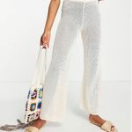 ASOS Miss Selfridge crochet pants in cream Photo 0