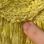 Anthropologie  Moth Yellow Weave Stretch Yellow Top Size S Photo 5