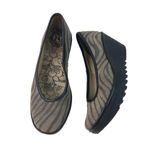 Fly London Wedge Heels Women’s Size 38 Gray Black Animal Print Comfort Shoes Photo 1