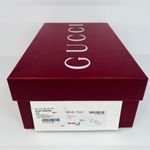 Gucci Jordaan Horsebit Logo Print Orange Fabric Flat Barbie Loafers Size EU 39.5 Photo 1