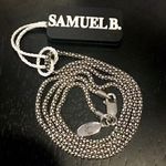 SAMUEL B Sterling Silver 925 Oxidized Popcorn Necklace 24 inches 3mm NWT Photo 0