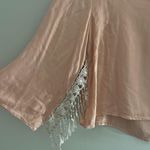 Cotton Candy LA Cotton Candy pink v-neck blouse with lace on sleeves  Photo 1