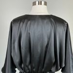 Eliza J Satin and Sequined Mini Sheath Sparkly Cocktail Party Dress Black Size 6 Photo 8