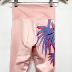 Wildfox  Maci Crystal Rose Ultra High Rise Leggings Palm Tree Print XS Pink Photo 7
