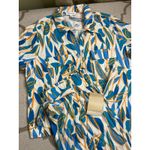 Anthropologie Calligraphie matching linen blend set, size large Blue Photo 15