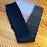 Lululemon black leggings with silver metallic ombre design seamless Photo 0