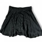 Free People Black Mini Skirt Size 8 Ruffle Tiered Star Print Party Photo 1
