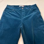 CAbi  High Rise Skinny Corduroy Jeans Teal Blue Women’s 30 inch inseam Size 12 Photo 4