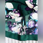 Banana Republic NWT A-line Green Skirt With White & Purple Floral Print size 4 Photo 6