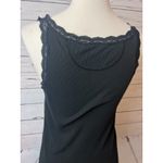 American Eagle  Black lace trim cami tank top‎ Large Stretch Coquette Y2K 90s Photo 3
