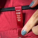 SKIMS  deep red silk oversized pajama tunic shirt Photo 3