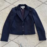 Vintage 60s/70s Bobby Brooks Wool Blend Cropped Navy Blazer Blue Size XS Photo 7
