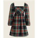J.Crew | Tartan Plaid Puff Sleeve Mini Dress Size 10 New with Tag Photo 11