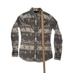 Rock & Roll Denim Western Patterned Rodeo Button Down Snap Long Sleeve Shirt XS Brown Photo 7