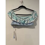 Bleu Rod Beattie NEW Swim Top Womens 8 Ruffle Shoulder/Strapless/Halter Floral Photo 1