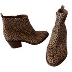 Lucky Brand  Natania Womens Boots Sz 9M Tan Leopard Safari Chic Tan Chunky Heel Photo 1
