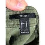 Forever 21 Denim Mini Skirt M Cargo Pockets Utility Army Green Fairy Grunge Y2K Photo 4