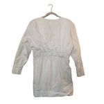 ZARA  White Coastal Preppy Poplin Wrap Mini Dress Small Photo 9