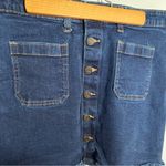 Gap  Button Front Denim Mini Skirt Dark Wash Photo 3