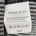 ANINE BING NWT Kristen Asymmetrical Ribbed Stretch Tank | Sz Medium | Black/Grey Photo 10