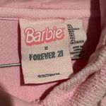 Cute Pink Barbie Crop Sweatshirt Beaded Sweater Size L Photo 2