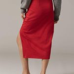 Anthropologie Maeve Red Bow Embroidered Midi Pencil Skirt Size M Photo 12