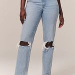 Abercrombie & Fitch Curve Love 90s Ultra High Rise Straight Jeans Photo 0