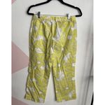 Michael Kors  Yellow Floral Capris Pants Boho Bohemian‎ Preppy Minimalist Sz 8 Photo 2