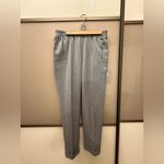 Gray women’s chino ankle length office wear relaxed pants size small Photo 2