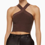 Babaton  Aritzia rich mocha brown sculpt criss cross tank Photo 0