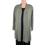 Nic+Zoe NWT TEXTURED VITAL CARDIGAN Sweater Duster Size MEDIUM in Beluga Green Photo 1