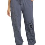 Disney  Slate Gray Mickey Mouse Stitched Sweatpants XXL Photo 0