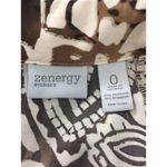 Chico's Zenergy Women's Shirt Jacket Brown Cream Floral Snap Front Size 0 US 4 Photo 7