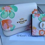 Coach Chalk Multi Brynn Crossbody Mini With Dreamy Land Floral Print Wallet Bundle Photo 1