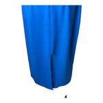 ZARA  Dress Women Medium Royal Blue Ruched V Neck Sleeveless Midi NWT Party Photo 5