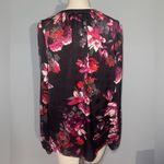 Kirna Zabete for Target Black Floral Blouse top shirt long sleeve woman’s medium Photo 4