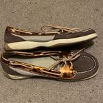 Sperry Womens Top-Sider Angelfish Brown Gold Leather Boat Shoes Size 8 Photo 3