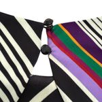 Trina Turk  Merry Striped Shift Dress Retro Mod GoGo 60s‎ Disco 3/4 Sleeve Size S Photo 9